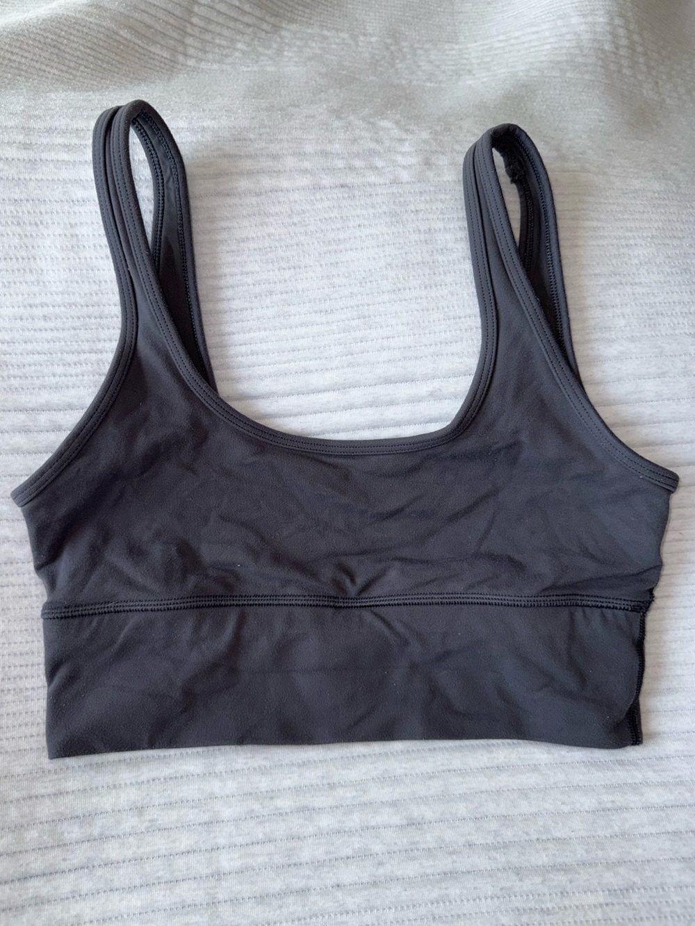 TNA Butter SET - Longline Bra Top (S) and Leggings (M) in Charcoal Grey